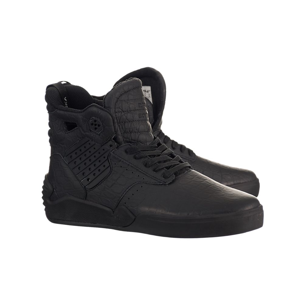 Baskets Montantes Supra SkyTop IV Noir Black/Black-Black Femme | XTY-24913516